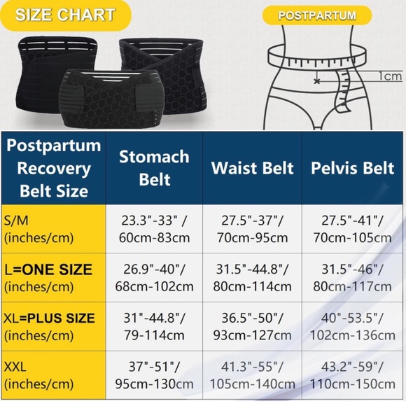 NEW 3 in 1 POSTPARTUM BELT, PLUS SIZE, black - Picture 16 of 16
